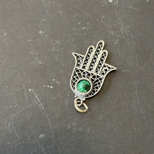 Antique sterling silver Hamsa charm